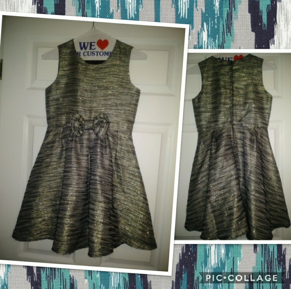 Silver and black dress